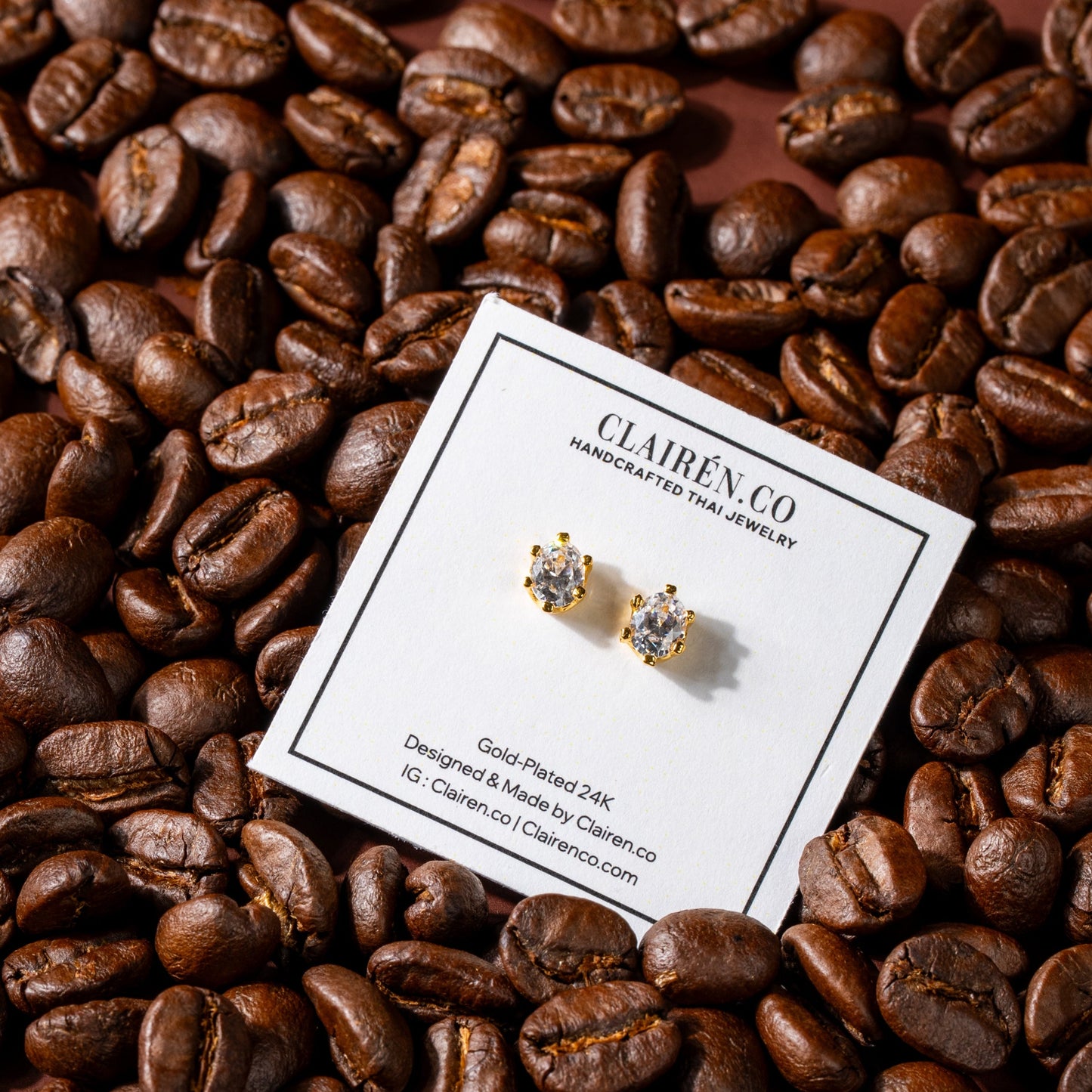 Cubic Zirconia Oval Studs