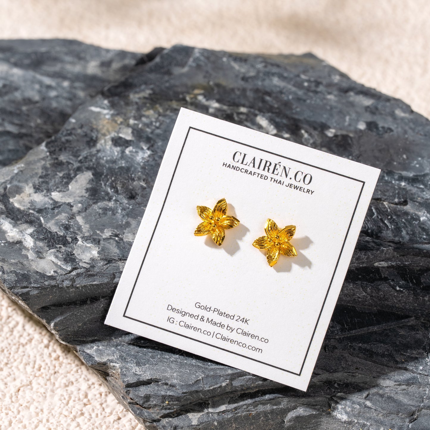 Golden Petal Studs