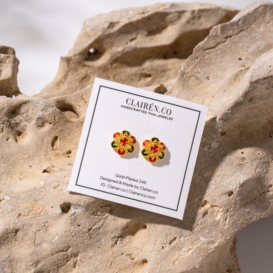 Sukhothai Petal Bloom Studs