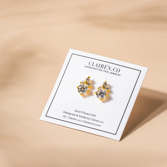 Cubic Zirconia Cluster Studs