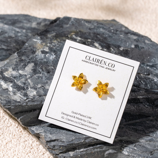 Golden Petal Studs