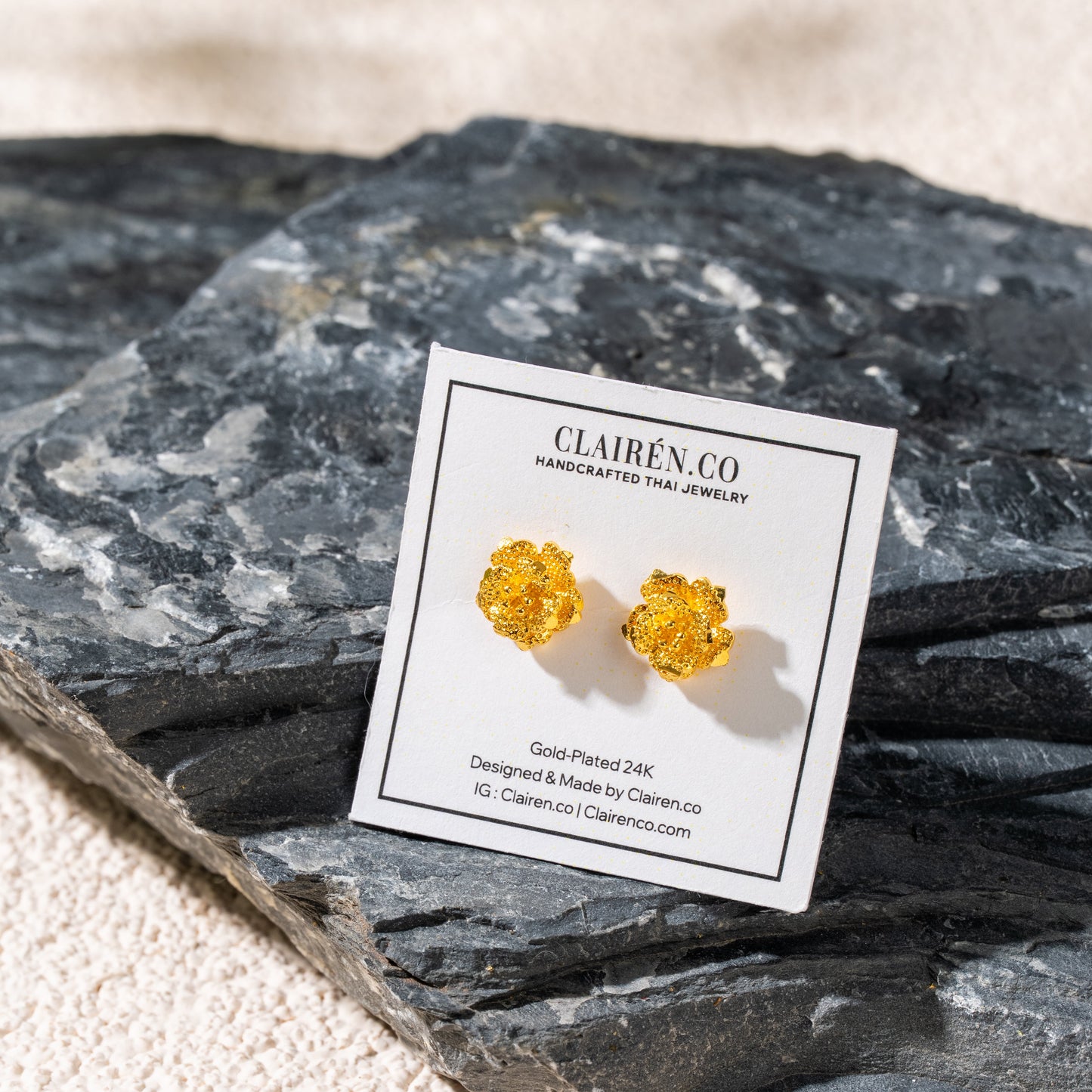 Golden Rose Studs