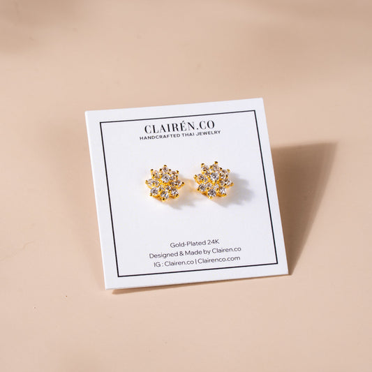 Golden ZC Stud Earrings