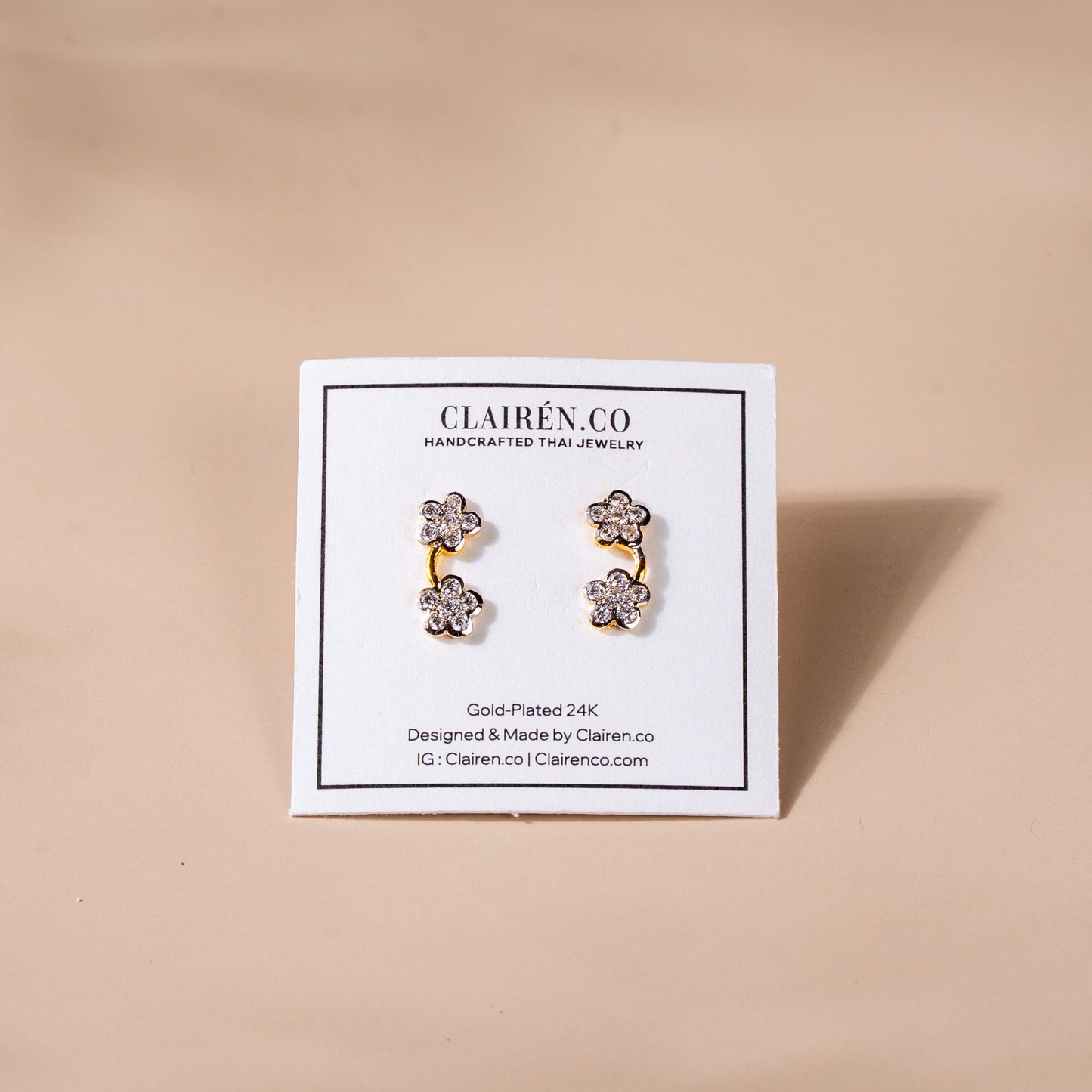 Golden Blossom Duo Earrings