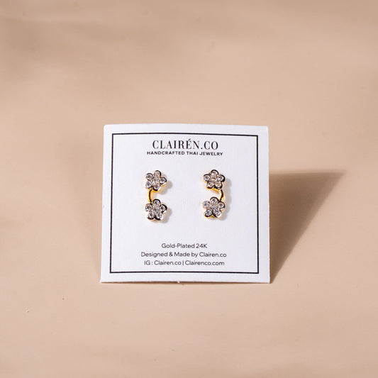 Golden Blossom Duo Earrings
