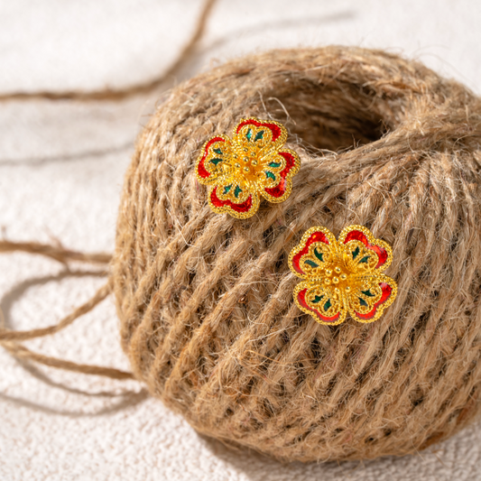 Sukhothai Lotus Petal Studs